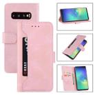 For Samsung Galaxy S10 Reverse Buckle Horizontal Flip PU Leather Case with Holder & Card Slot & Wallet(Rose Gold) - 1