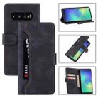 For Samsung Galaxy S10+ Reverse Buckle Horizontal Flip PU Leather Case with Holder & Card Slot & Wallet(Black) - 1