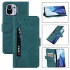 For Xiaomi Mi 11 Lite Reverse Buckle Horizontal Flip PU Leather Case with Holder & Card Slot & Wallet(Lake Blue) - 1