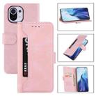 For Xiaomi Mi 11 Reverse Buckle Horizontal Flip PU Leather Case with Holder & Card Slot & Wallet(Rose Gold) - 1