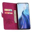 For Xiaomi Mi 11 Reverse Buckle Horizontal Flip PU Leather Case with Holder & Card Slot & Wallet(Wine Red) - 4