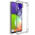 For Samsung Galaxy A22 4G IMAK All Coverage Shockproof Airbag TPU Case with Screen Protector(Transparent) - 1