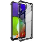 For Samsung Galaxy A22 4G IMAK All Coverage Shockproof Airbag TPU Case with Screen Protector(Transparent Black) - 1