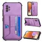 For Samsung Galaxy A32 4G Dream PU + TPU Four-corner Shockproof Back Cover Case with Card Slots & Holder(Purple) - 1