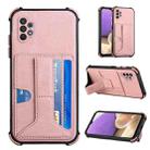 For Samsung Galaxy A32 5G Dream PU + TPU Four-corner Shockproof Back Cover Case with Card Slots & Holder(Rose Gold) - 1