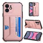 For iPhone 11 Dream PU+TPU Four-corner Shockproof Back Cover Case with Card Slots & Holder (Rose Gold) - 1