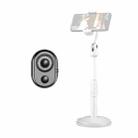 Desktop Stand Mobile Phone Tablet Live Broadcast Stand Telescopic Disc Stand, Style:Holder + Remote Control(White) - 1