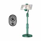 Desktop Stand Mobile Phone Tablet Live Broadcast Stand Telescopic Disc Stand, Style:Holder + Remote Control(Green) - 1