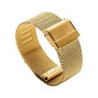 14mm 304 Stainless Steel Double Buckles Watch Band(Gold) - 1