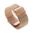 16mm 304 Stainless Steel Double Buckles Watch Band(Rose Gold) - 1