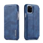 For iPhone 11Pro Max Hon Ancient Series Leather Case with Card Slots & Holder & Wallet(Blue) - 1