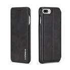 For iPhone 8 Plus / 7 Plus Hon Ancient Series Leather Case with Card Slots & Holder & Wallet(Black) - 1