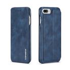 For iPhone 8 Plus / 7 Plus Hon Ancient Series Leather Case with Card Slots & Holder & Wallet(Blue) - 1