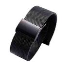 16mm 304 Stainless Steel Single Buckle Watch Band(Black) - 1