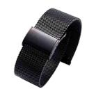 18mm 304 Stainless Steel Single Buckle Watch Band(Black) - 1