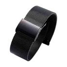 20mm 304 Stainless Steel Single Buckle Watch Band(Black) - 1