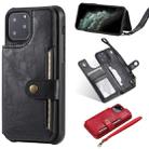 For iPhone 11 Pro Buckle Zipper Shockproof Protective Case with Holder & Card Slots & Wallet & Lanyard & Photos Frame(Black) - 1