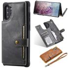 For Galaxy Note 10 Plus Buckle Zipper Shockproof Protective Case with Holder & Card Slots & Wallet & Lanyard & Photos Frame(Gray) - 1
