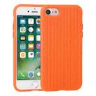 For iPhone SE 2022 / SE 2020 / 8 / 7 Herringbone Texture Silicone Protective Case(Orange) - 1
