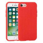 For iPhone SE 2022 / SE 2020 / 8 / 7 Herringbone Texture Silicone Protective Case(Red) - 1