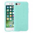 For iPhone SE 2022 / SE 2020 / 8 / 7 Herringbone Texture Silicone Protective Case(Green Jade) - 1