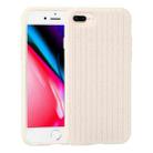 Herringbone Texture Silicone Protective Case For iPhone 8 Plus & 7 Plus(White) - 1