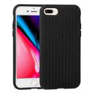 Herringbone Texture Silicone Protective Case For iPhone 8 Plus & 7 Plus(Black) - 1