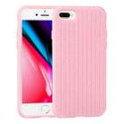 Herringbone Texture Silicone Protective Case For iPhone 8 Plus & 7 Plus(Pink) - 1