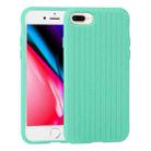 Herringbone Texture Silicone Protective Case For iPhone 8 Plus & 7 Plus(Light Green) - 1