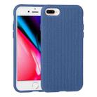 Herringbone Texture Silicone Protective Case For iPhone 8 Plus & 7 Plus(Sea Blue) - 1