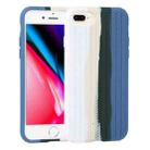 Herringbone Texture Silicone Protective Case For iPhone 8 Plus & 7 Plus(Rainbow Blue) - 1