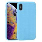 For iPhone XS Max Herringbone Texture Silicone Protective Case(Cornflowerblue) - 1