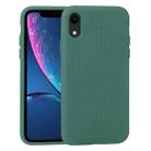 For iPhone XR Herringbone Texture Silicone Protective Case(Pine Green) - 1