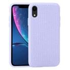 For iPhone XR Herringbone Texture Silicone Protective Case(Light Purple) - 1