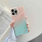 Marble Pattern Soft TPU Straight-Edge Protective Case For iPhone 13(Orange Green) - 1