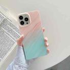 Marble Pattern Soft TPU Straight-Edge Protective Case For iPhone 13 Pro(Orange Green) - 1