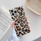 Shell Leopard Pattern Soft TPU Straight-Edge Protective Case For iPhone 13(Brown) - 1