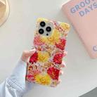 Shell Pattern Shockproof Square Protective Case For iPhone 13(Color Chrysanthemum) - 1