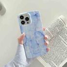 Marble Pattern Soft TPU Protective Case For iPhone 13(Blue Purple) - 1