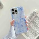 Marble Pattern Soft TPU Protective Case For iPhone 13 Pro(Blue Purple) - 1