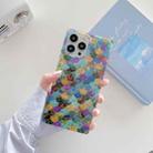 Electroplated Shell Texture Fish Scales Shockproof Straight-Edge Protective Case For iPhone 13 Pro(Colorful) - 1