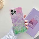 Electroplated Shell Texture Fish Scales Shockproof Straight-Edge Protective Case For iPhone 13 Pro Max(Purple Green) - 1