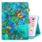 For iPad Air / Air 2 / iPad 9.7 Colored Drawing Horizontal Flip PU Leather Case with Holder & Card Slot & Sleep / Wake-up Function(Green Butterfly) - 1