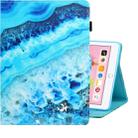 For iPad Air / Air 2 / iPad 9.7 Colored Drawing Horizontal Flip PU Leather Case with Holder & Card Slot & Sleep / Wake-up Function(Blue Marble) - 1
