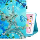 For iPad Air / Air 2 / iPad 9.7 Colored Drawing Horizontal Flip PU Leather Case with Holder & Card Slot & Sleep / Wake-up Function(Butterfly Tower) - 1