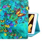 For iPad mini 5 / 4 / 3 / 2 / 1 Colored Drawing Horizontal Flip PU Leather Case with Holder & Card Slot & Sleep / Wake-up Function(Green Butterfly) - 1