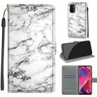 Voltage Coloured Drawing Magnetic Clasp Horizontal Flip PU Leather Case with Holder & Card Slots For OPPO A93 5G / A93s 5G / A54 5G / A74 5G(C01 White Marble) - 1