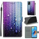 Voltage Coloured Drawing Magnetic Clasp Horizontal Flip PU Leather Case with Holder & Card Slots For OPPO F19 / A74 4G(C05 Purple Blue Water Drops) - 1