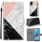 Voltage Coloured Drawing Magnetic Clasp Horizontal Flip PU Leather Case with Holder & Card Slots For OPPO F19 / A74 4G(C07 Pink White Black) - 1
