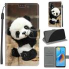 Voltage Coloured Drawing Magnetic Clasp Horizontal Flip PU Leather Case with Holder & Card Slots For OPPO F19 / A74 4G(C18 Wood Board Panda) - 1